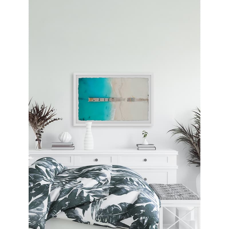 'Sea Dock' Framed Painting Print