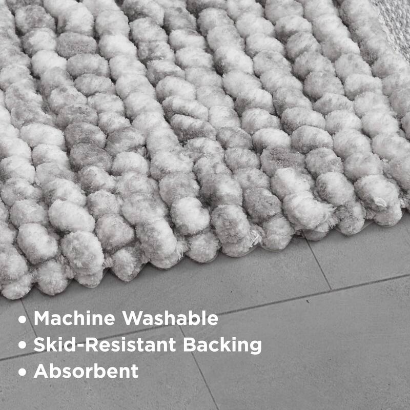 French Connection Space Dye Chunky Chenille Bath Rugs