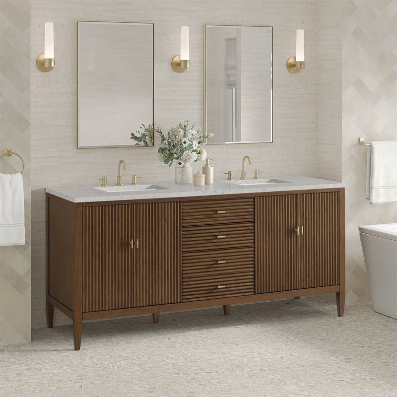 James Martin Vanities 485-V72-3EJP Myrrin 72" Double Basin Wood Vanity
