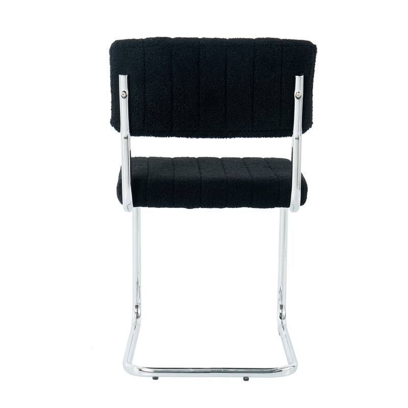 Modern Fabric 4 Piece Kitchen Dining Chair Set with Upholstered Cushions, Metal Legs for Dining Room Kitchen Living Room Bedroom