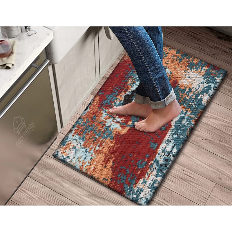 Handwoven Anti Fatigue Cushioned Standing Cotton Doormat/Bathroom/ Kitchen Mat 18"x30"