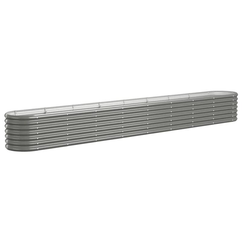 vidaXL Garden Raised Bed Patio Outdoor Raised Planter Box Powder-coated Steel