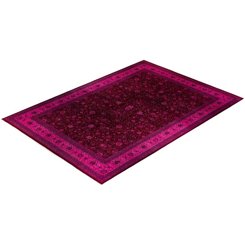 Overdyed, One-of-a-Kind Hand-Knotted Area Rug - Pink - 12' 0" x 16' 10"