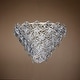 preview thumbnail 5 of 5, 6-Light Glam Silver Leaf Tiered Flush Mount Ceiling Light with Hexagonal Glass Accents - W:19.7"