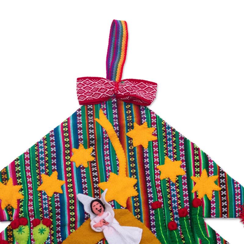 Novica Handmade Nativity Tree Applique Wall Hanging