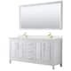 Option White / Giotto Quartz Top / Brushed Gold Hardware