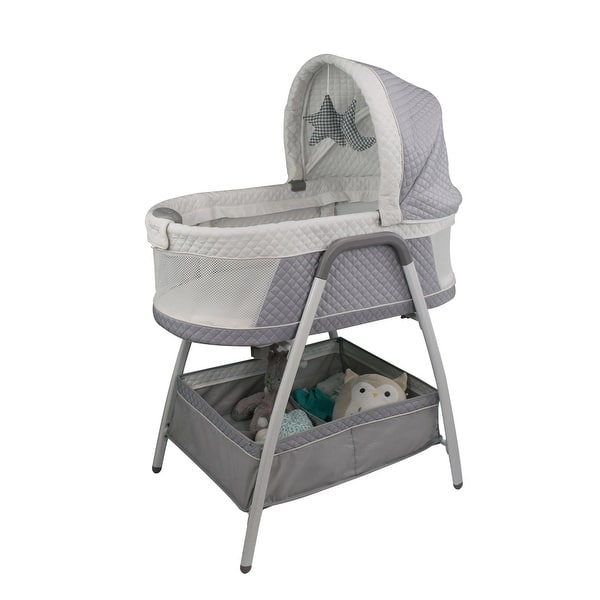 slide 2 of 7, TruBliss Journey 2-in-1 Bassinet Soft Grey