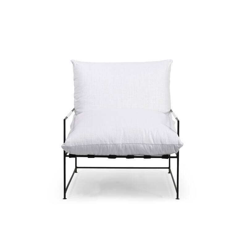 Emerie Upholstered Metal Accent Chair