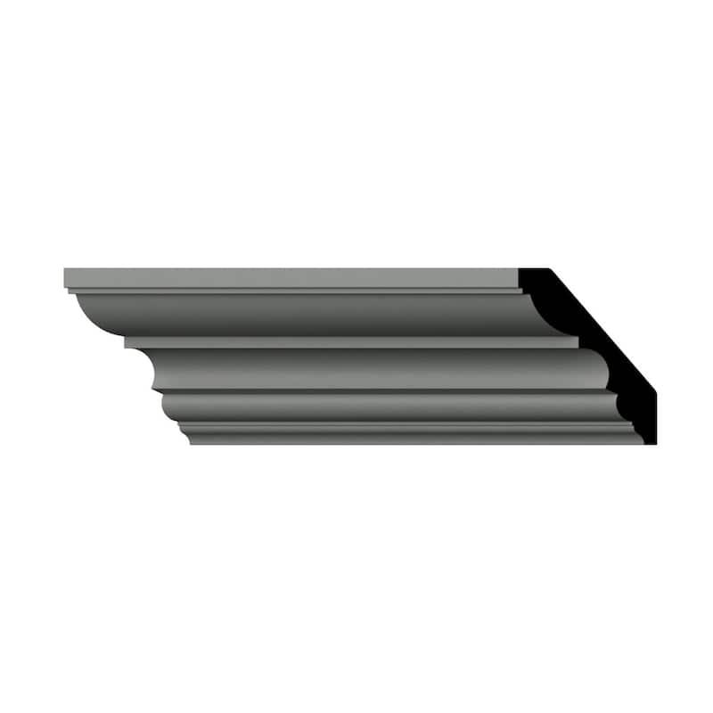 3 1/2"H x 2 7/8"P x 4 1/2"F x 94 1/2"L Shia Crown Moulding - 1-Pack