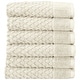 preview thumbnail 21 of 88, Great Bay Home Cotton Diamond Textured Towel Set Hand Towel (6-Pack) - Oatmeal