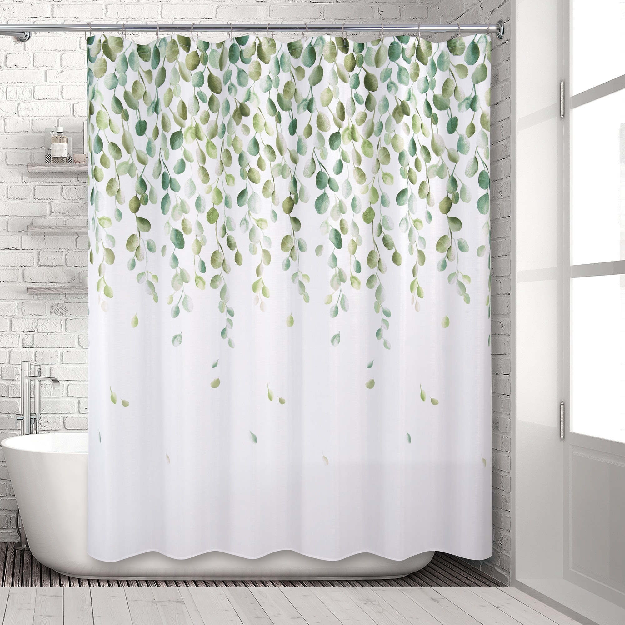 Bathroom Shower Curtain W/ 12 Hooks Waterproof Flower & Woman - Bed Bath &  Beyond - 33709591