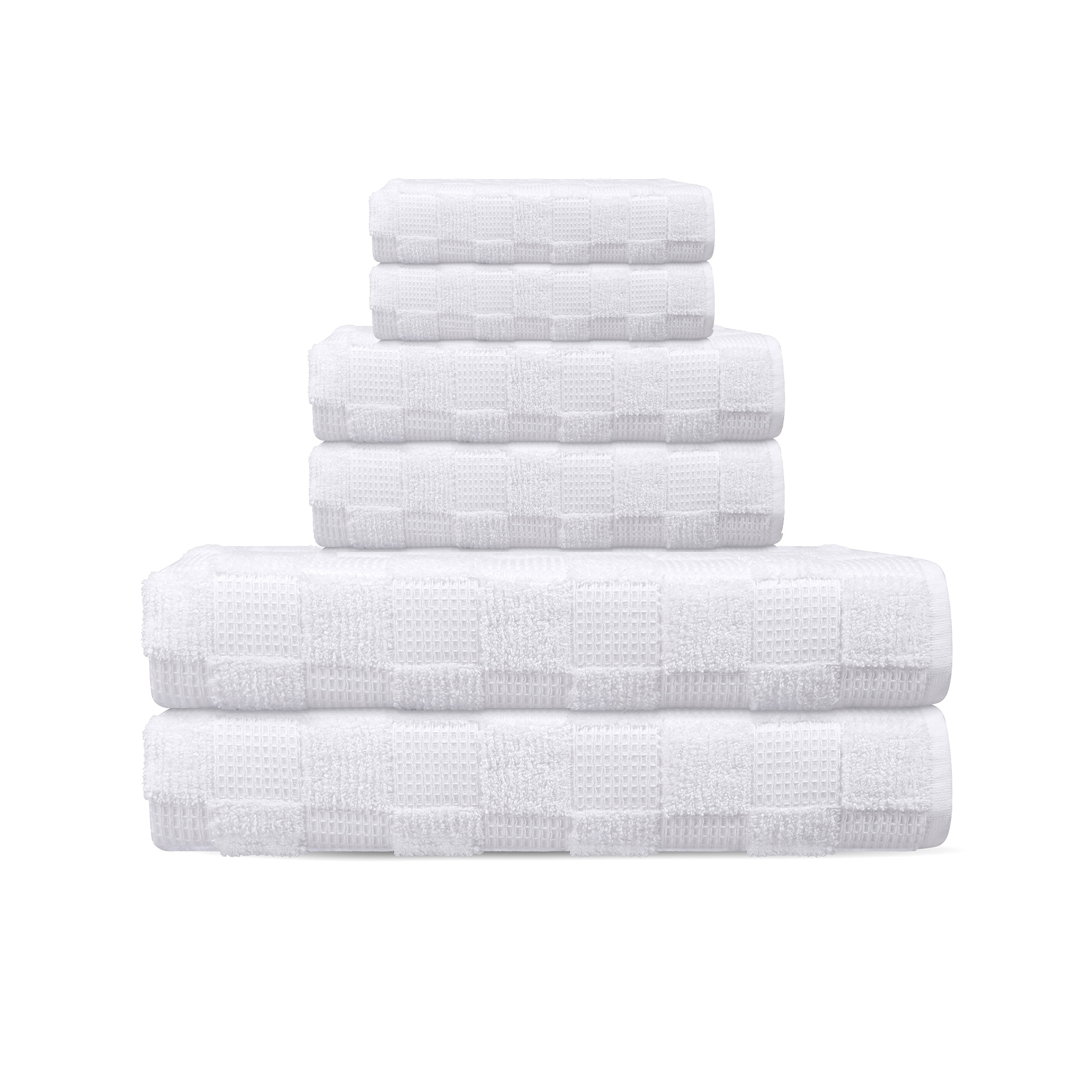 Waffle Terry 6 pcs Turkish Towels Set