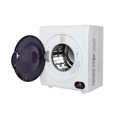 Compact Portable Household Clothes Dryer 2.6CUFT Drum Dryer with LED Display ,White 110V 4KG