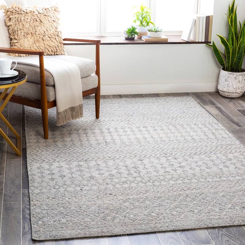 Artistic Weavers Richie Handmade Indoor / Outdoor Boho Nordic Area Rug - 8'10" x 12' - Grey