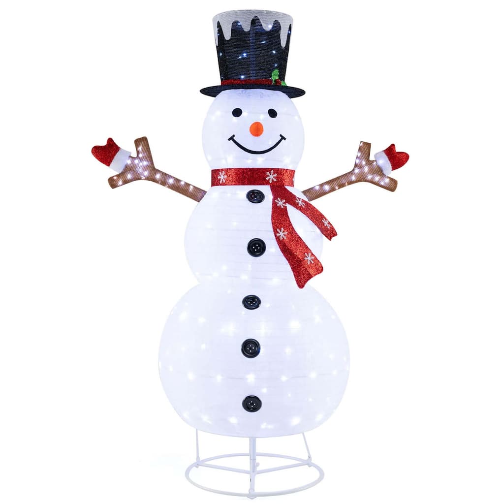 Costway 6ft Lighted Pop-Up Christmas Snowman with Hat and Scarf 180 - as pic shows - See Details
