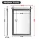 preview thumbnail 79 of 96, Modern Wall Mirrors, Rectangular Mirror with Wood Framed, Bathroom Mirror Barn Mirror Barn Door Mirror with Multi Size