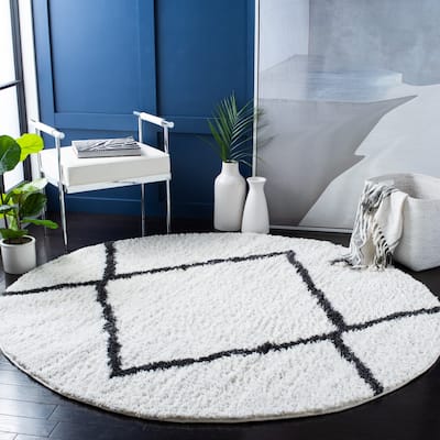 SAFAVIEH August Shag Nurija Diamond 1.2-inch Thick Rug