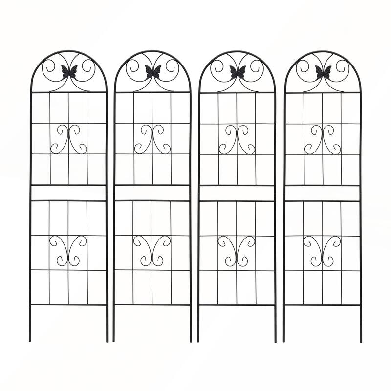 2 Pack Metal Garden Trellis 71in x 19.7in Rustproof Trellis