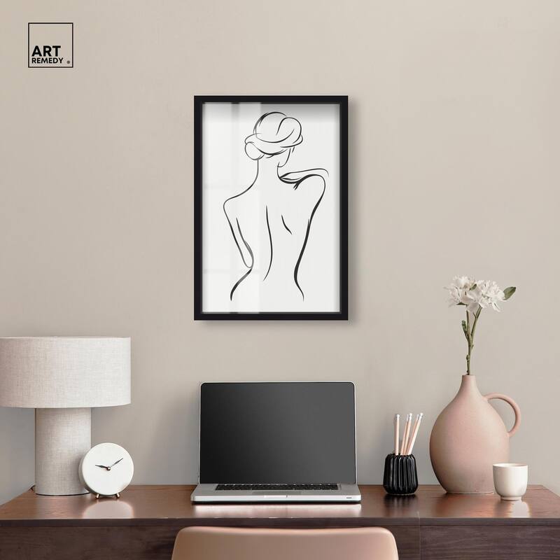 Woman in Contour III Shadowbox by Art Remedy