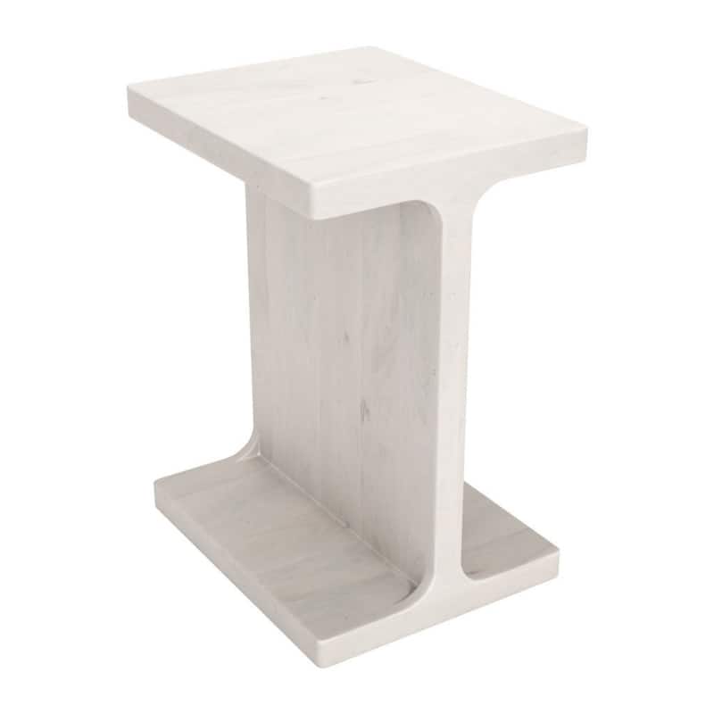 20-inch Solid Wood Pedestal End Table for Living Room or Bedroom - 13" x 15" x 20.1"