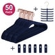 preview thumbnail 17 of 42, Hanger Sets Heavy Duty Velvet Hangers 50 Pack-Non Slip &Ultra Thin - 50pack Blue