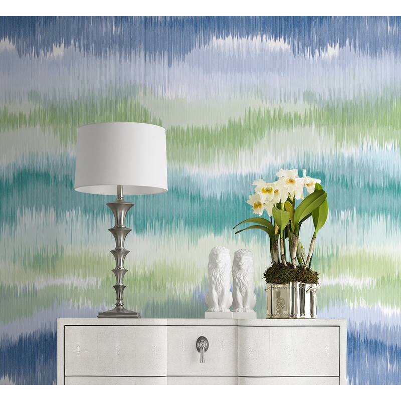 Luxe Haven Ikat Waves Peel and Stick Wallpaper