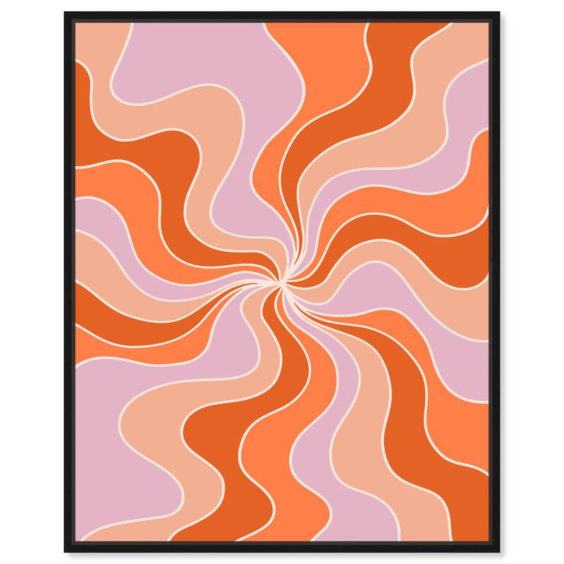 Carnaval Retro Curves II Canvas by Art Remedy - 30" x 36" - Black