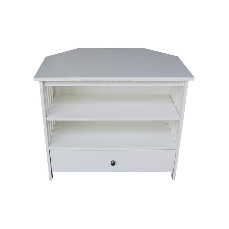 Solid Hardwood Mission Corner TV Stand