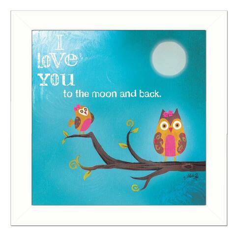 "To the Moon II" By Marla Rae, Ready to Hang Framed Wall Art, White Frame