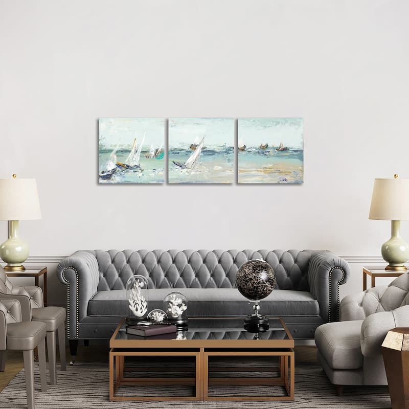 iCanvas "Classic Water Adventure" by Patricia Pinto 3-Piece Wall Art Set - 20x60x1.5