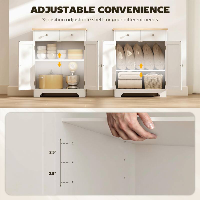 HOMCOM Space-saving Kitchen Buffet Sideboard Pantry