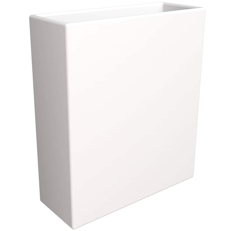 Thistle Rectangular Planter Set in Fiberstone and MgO Clay with Drainage Holes for Home Office Garden Indoor Outdoor Patio Porch