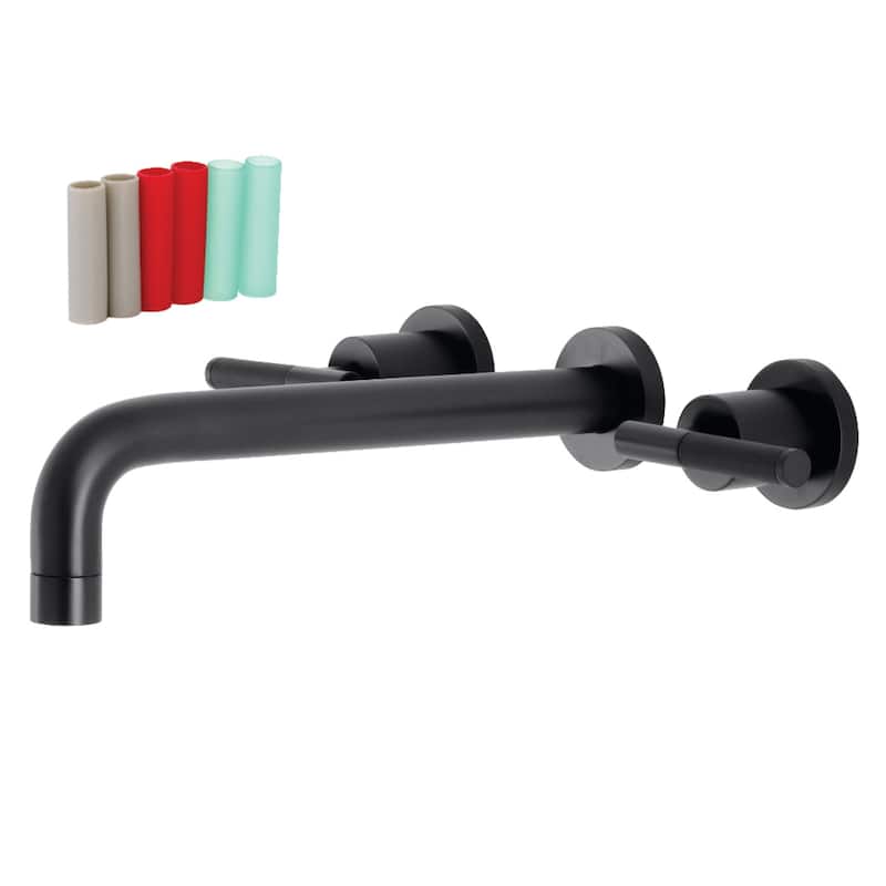Kaiser Two-Handle Wall Mount Tub Faucet - Matte Black