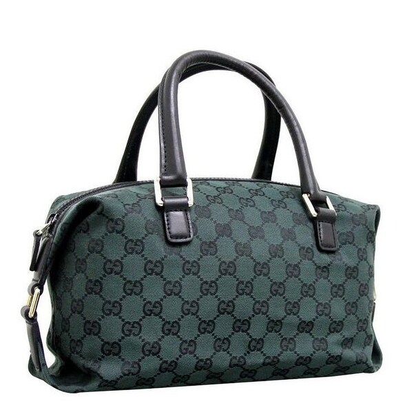 Gucci Dark Green GG Canvas Joy Boston Bag