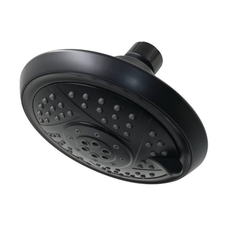 Kingston Brass Vilbosch 5-Function 5-Inch Plastic Shower Head - Matte Black