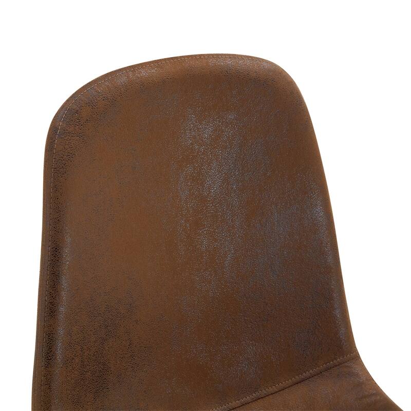 Dining Chairs,Suede Backrest and Metal Legs Combined Chairs,4 PCS