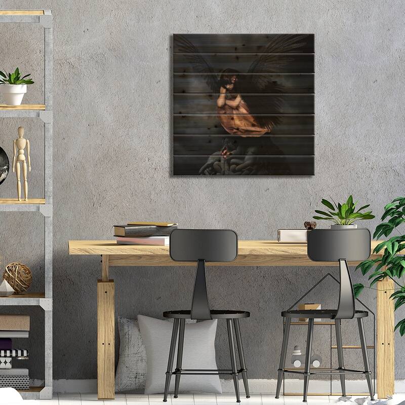 Rising Print On Wood by Babette Van den Berg - Multi-Color