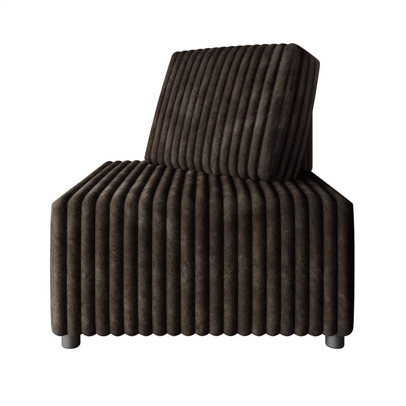 CraftPorch Luxurious Velvet Upholstered Corner seat - Brown