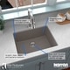 preview thumbnail 34 of 49, Karran Undermount 24.38 in Single Bowl Quartz Kitchen Sink