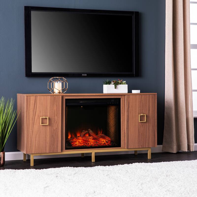 SEI Furniture Yorkville Electric Fireplace w/ Media Storage