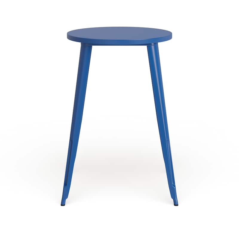 30'' Round Metal Indoor-Outdoor Bar Height Table