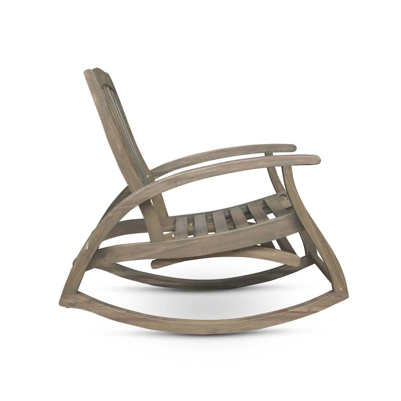Sunview Outdoor Acacia Rocking Chair with Footrest by Christopher Knight Home