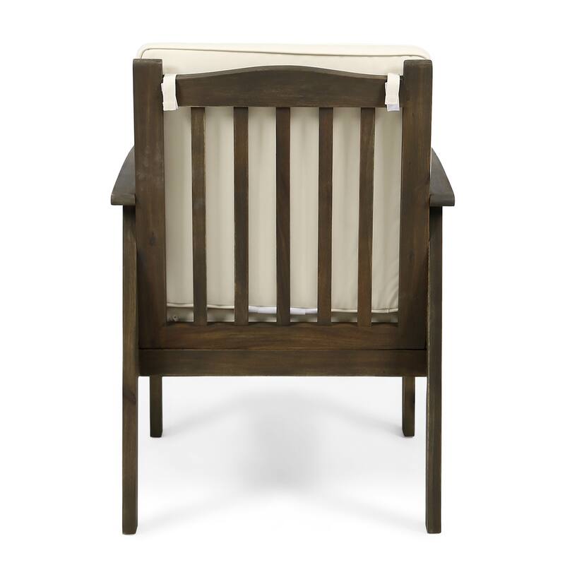 Christopher Knight Home - Zed 3 Piece Patio Acacia Wood and Waterproof Fabric Conversation Set.