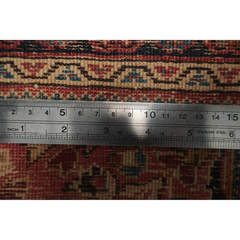 Hand Knotted Oriental 100% Wool Carpet Traditional Floral Red Sarouk Area Rug - 3' 11'' X 2' 2''