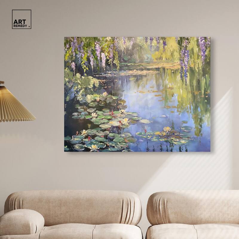 Lily Lagoon II Canvas by Art Remedy, Gallery Wrapped