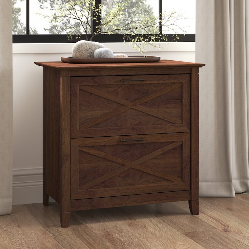 Key West 2 Drawer Lateral File Cabinet by Bush Furniture - Bing Cherry