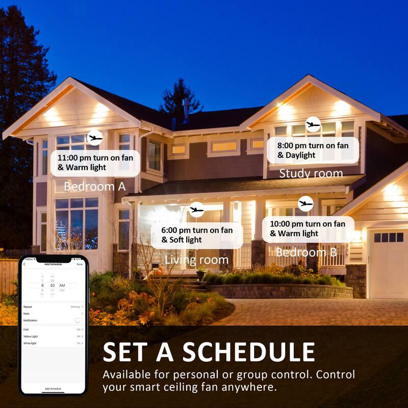 CARRO Quest 48" Smart Ceiling Fan with Light and Remote Control