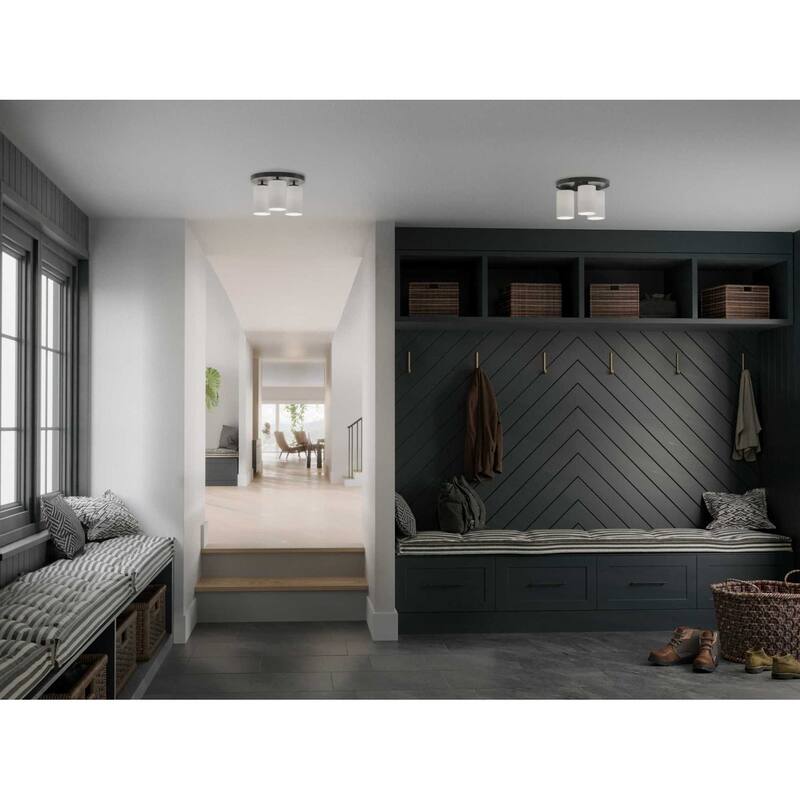Progress Lighting P350237 Cofield 3 Light 12" Wide Flush Mount Ceiling