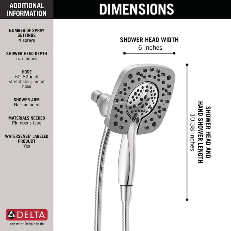 Delta Universal Showering Components 1.75 GPM Multi Function Shower