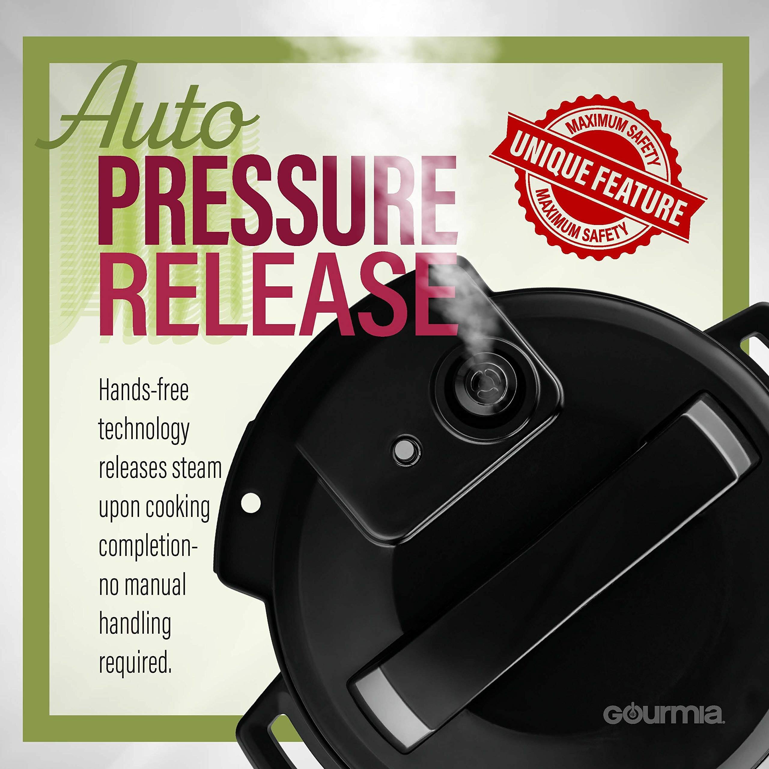 6 Qt Digital Pressure Cooker, Auto Pressure Release, Pressure Control